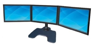 EZM Deluxe Triple Monitor Mount Stand from EZM