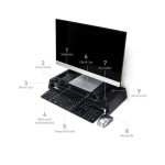 Eutuxia Slim Universal Monitor Laptop Multimedia Stand with Desk Organizer