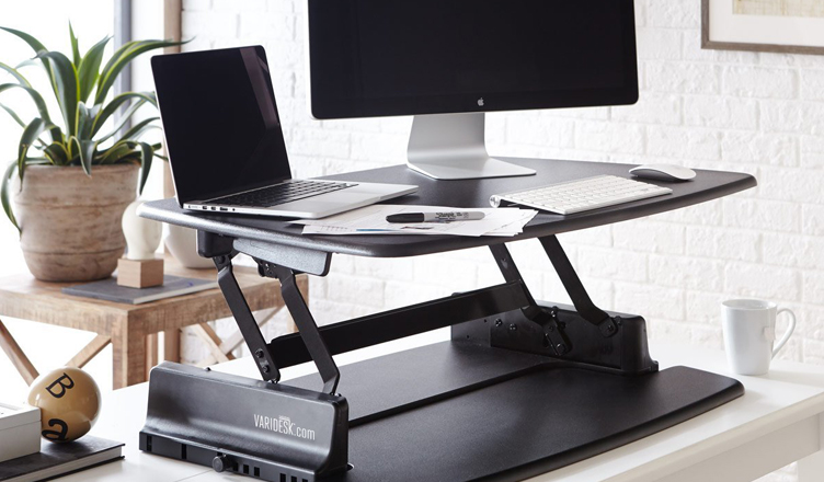 Height Adjustable Standing Desk VARIDESK Pro 36 monitor stand