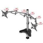 adjustable monitor stand fleximounts dual arm
